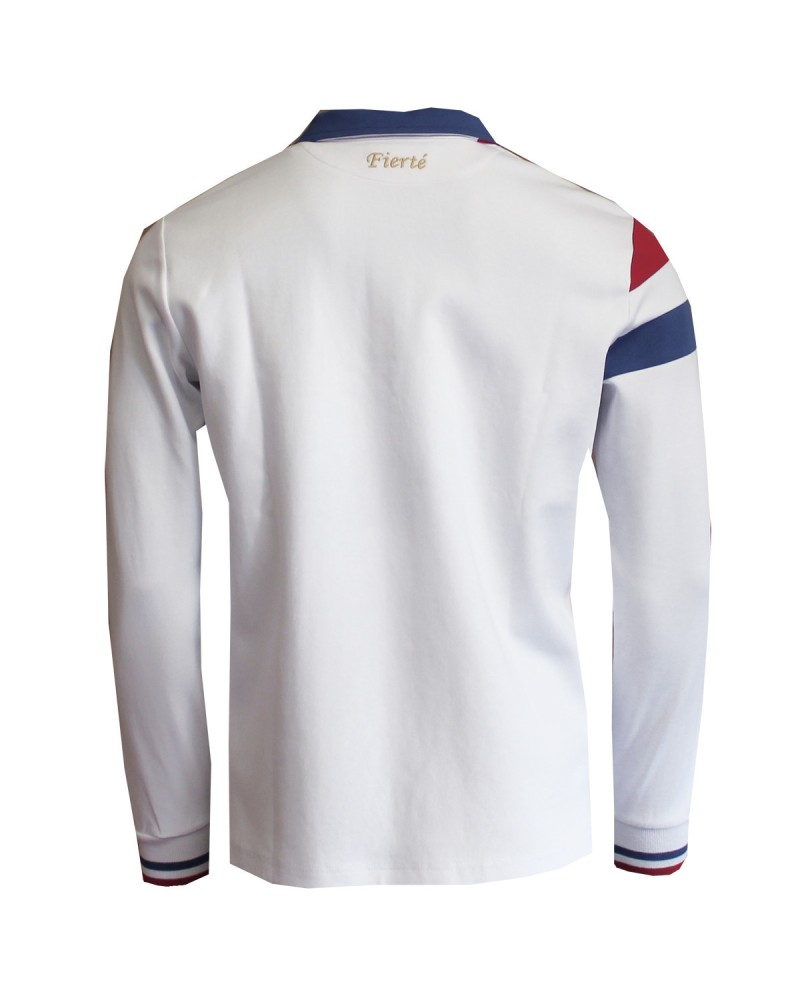 Polo Epaule Tricolore blanc - ML