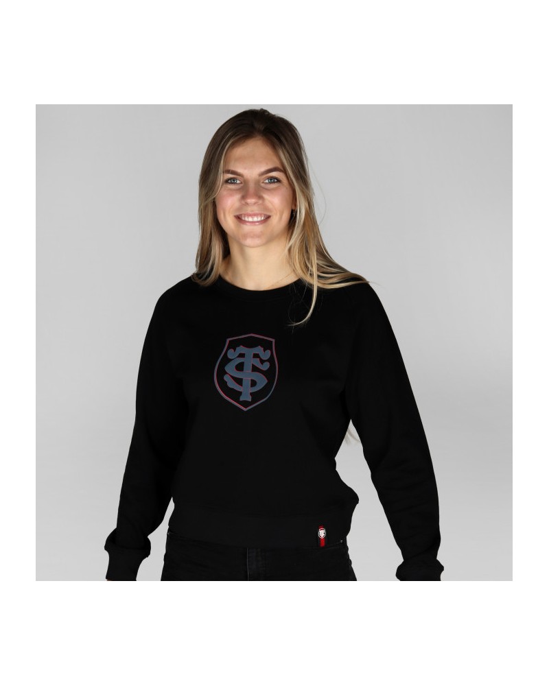 Sweat Logo Rubber - Femme - noir - Stade Toulousain