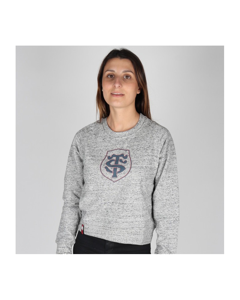 Sweat Logo Rubber - Femme - gris - Stade Toulousain