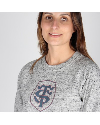 Sweat Logo Rubber - Femme - gris - Stade Toulousain