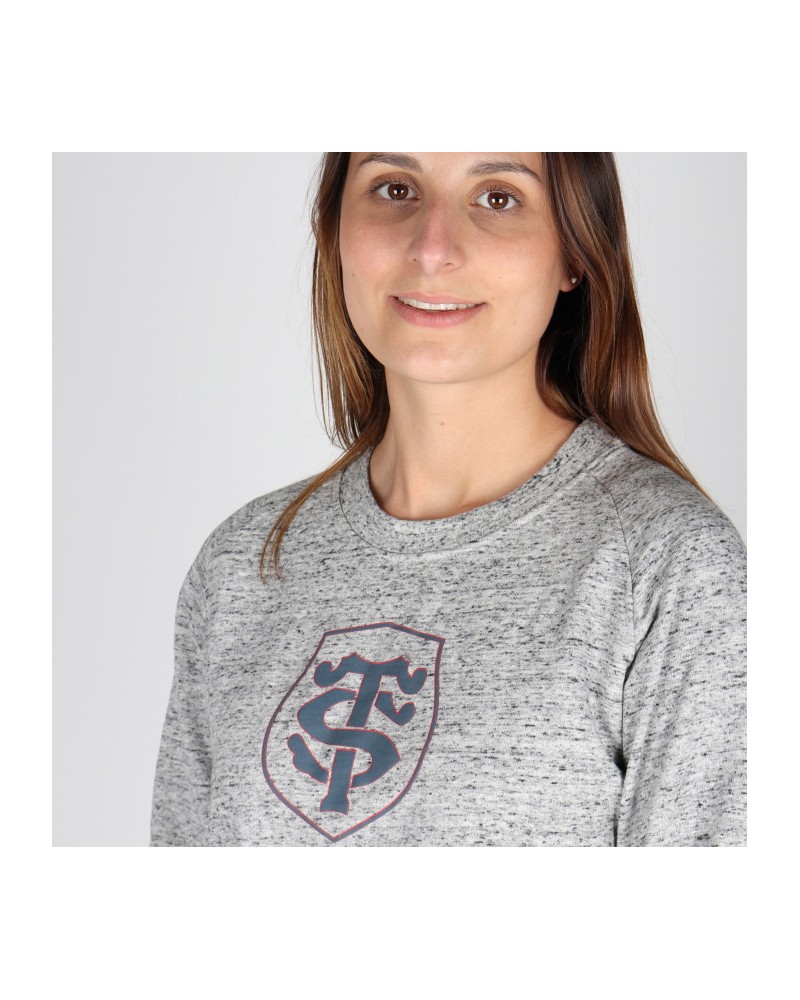 Sweat Logo Rubber - Femme - gris - Stade Toulousain