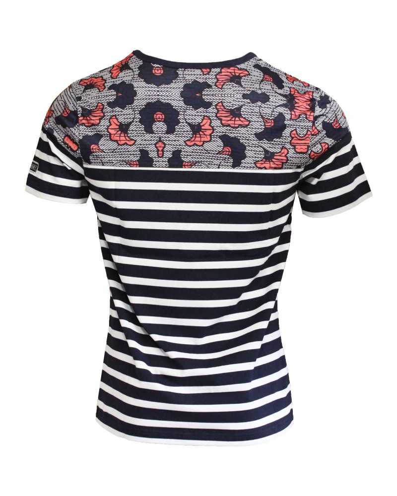 T-shirt marinière Hibiscus - Bakary Meïté