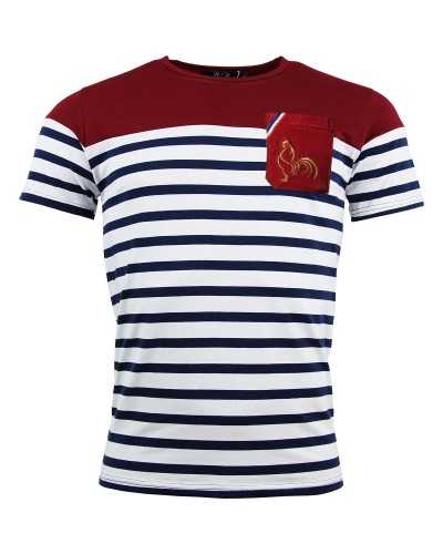 T-shirt de rugby Marinière - L'Aquitaine