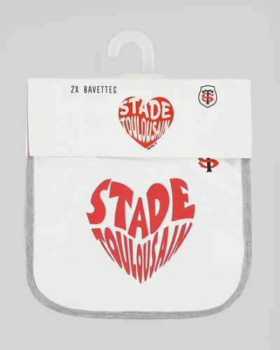 Lot de 2 Bavoirs Bébé Cœur - Stade Toulousain