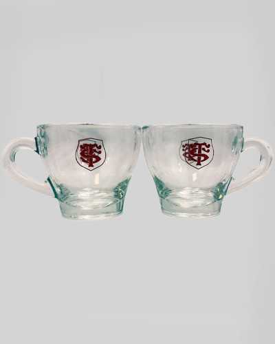 Tasses à Café en verre - Lot de 2 - Stade Toulousain